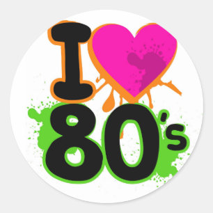 I love the 80's Stickers