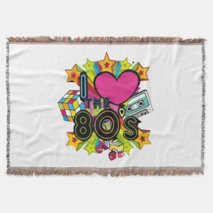 i love the 80s throw blanket