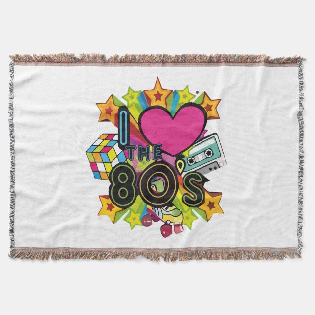 i love the 80s throw blanket (Front)