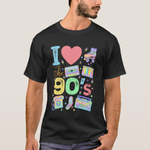 I Love The 90s 1990's Vintage Style Nineties Retro T-Shirt