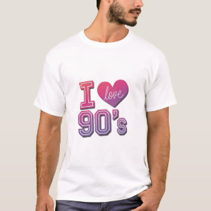 I Love the 90s – Retro Colorful Design T-Shirt