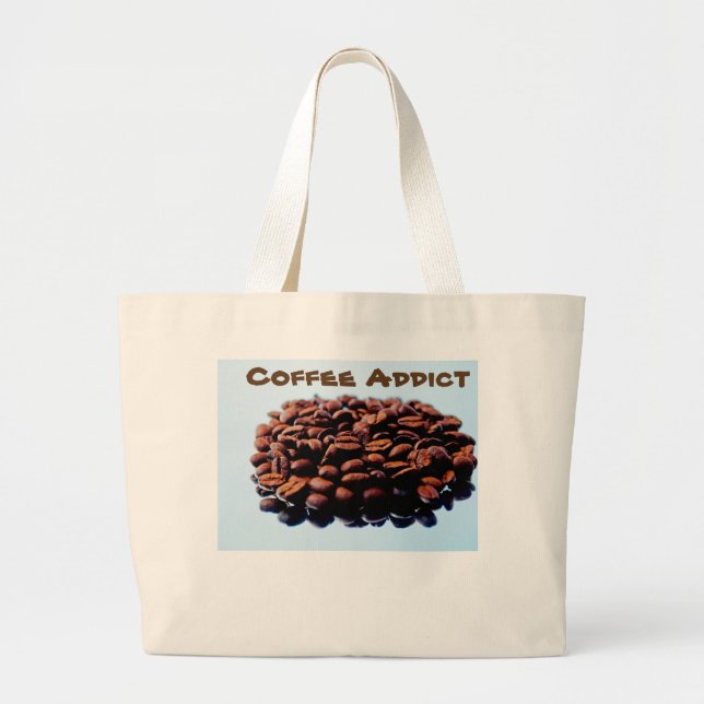I Love the Aroma of Coffee Large Tote Bag (Front)