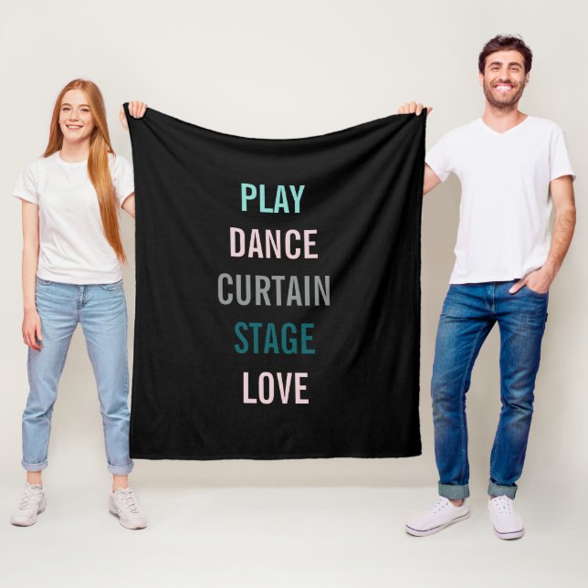 I Love The Arts Dance Actor Personalise Room Fleece Blanket (In Situ)