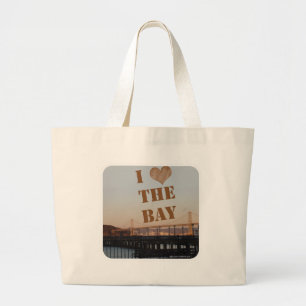 I Love The Bay Scenic Travel Photo Logo Large Tote