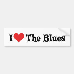 I Love The Blues Bumper Sticker