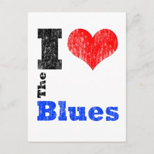 I Love The Blues Postcard