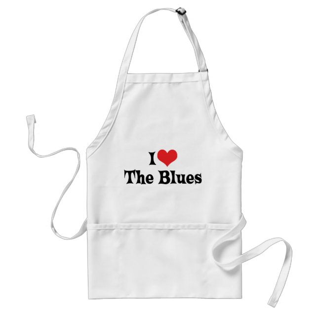 I Love The Blues Standard Apron (Front)