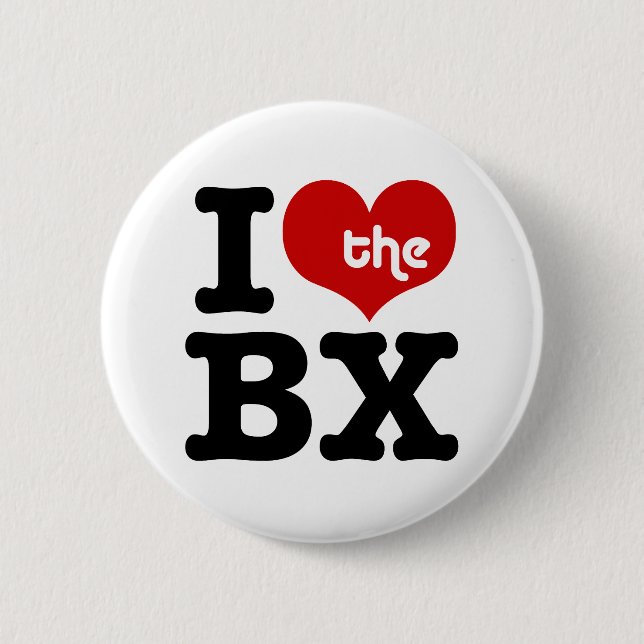 I Love The Bronx 6 Cm Round Badge (Front)