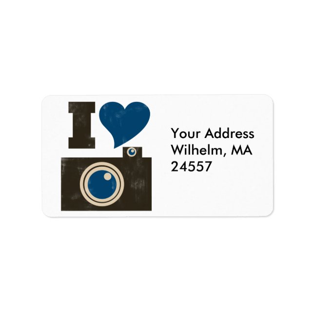 I Love the Camera Label (Front)