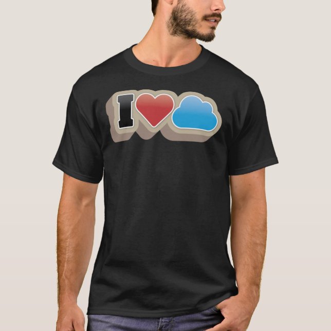 I Love the Cloud - Salesforce Blue Classic T-Shirt (Front)