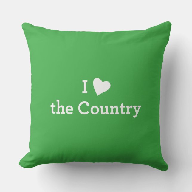 I Love the Country Cushion (Front)