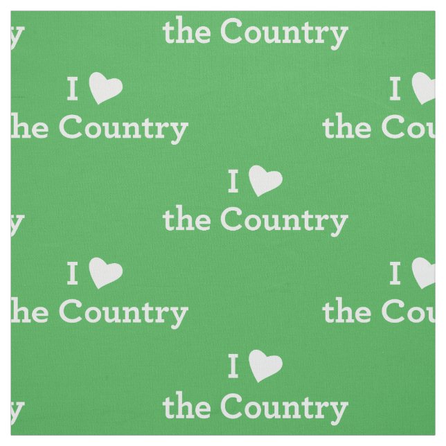 I Love the Country Fabric (Swatch)