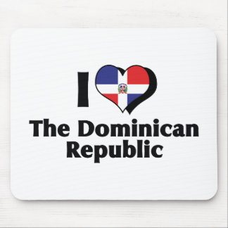 I Love The Dominican Republic Flag Mouse Pad
