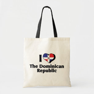 I Love The Dominican Republic Flag Tote Bag