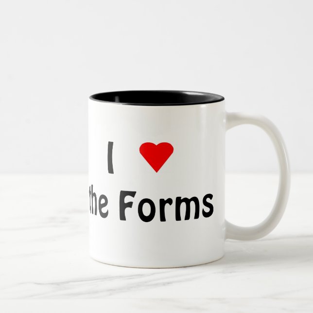 I Love the Forms black 2-tone mug (left-hand) (Right)