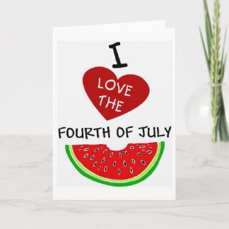 I LOVE THE FOURTH OF JULY 3 CARD