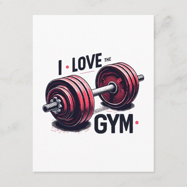 I love the gym enclosure card (Front)