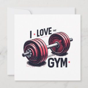 I love the gym invitation