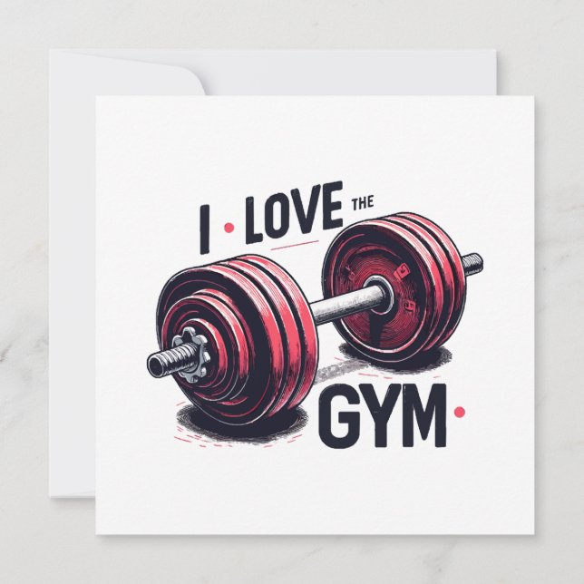 I love the gym invitation (Back)