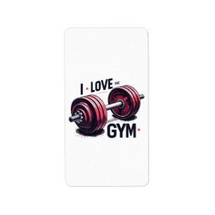 I love the gym label