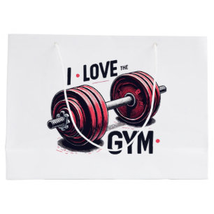 I love the gym large gift bag