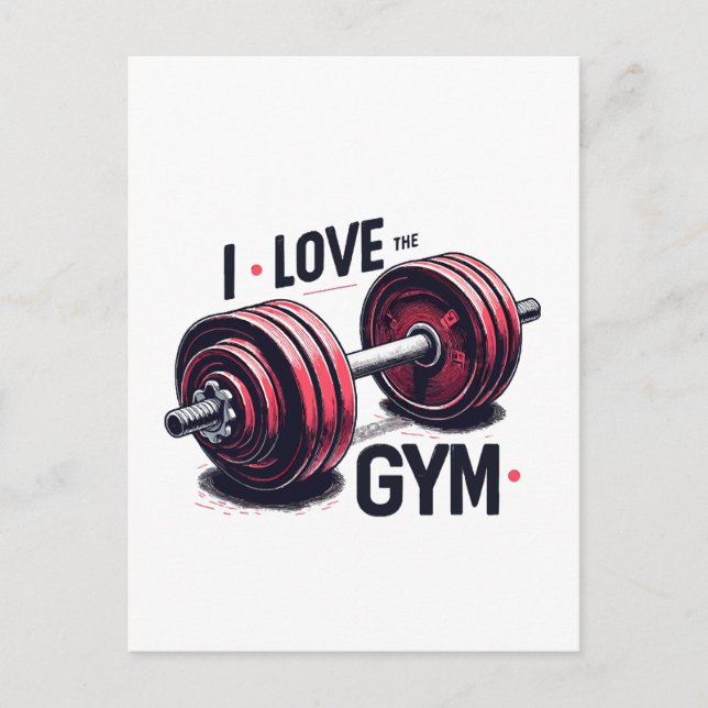 I love the gym postcard (Front)