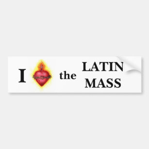 I Love the Latin Mass Sacred Heart Jesus Catholic Bumper Sticker