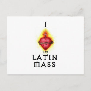 I LOVE the Latin Mass Sacred Heart of Jesus Postcard