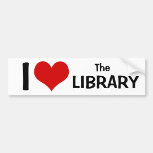 I Love the Library Bumper Sticker