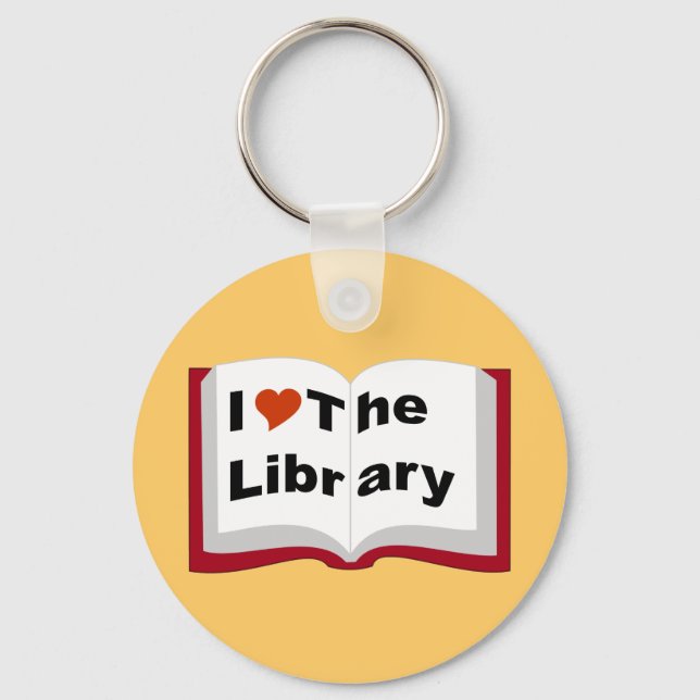 I Love The Library Key Ring (Front)