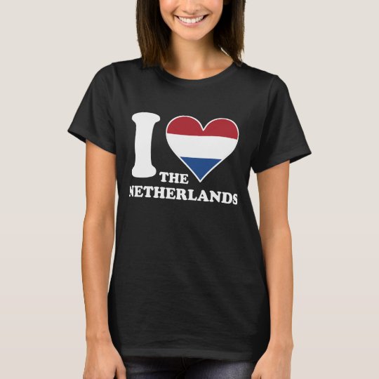 I Love the Netherlands Dutch Flag Heart T-Shirt
