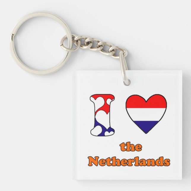 I love the Netherlands Key Ring (Front)