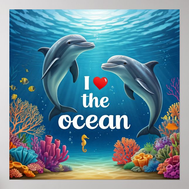 I love the Ocean Poster (Front)