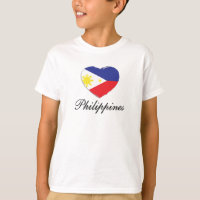 I Love the Philippines with Flag Heart