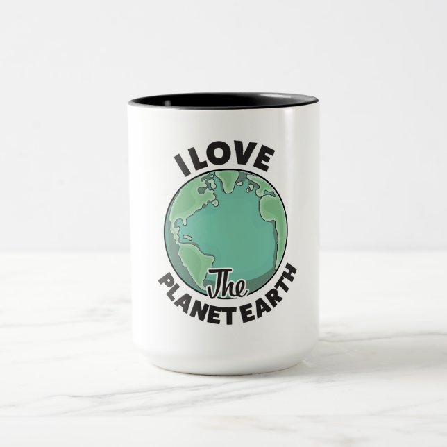 I Love The Planet Earth Mug (Center)
