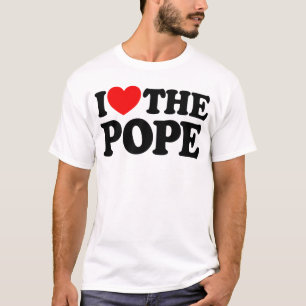 I Love The Pope Red Heart Catholic Pope T-Shirt