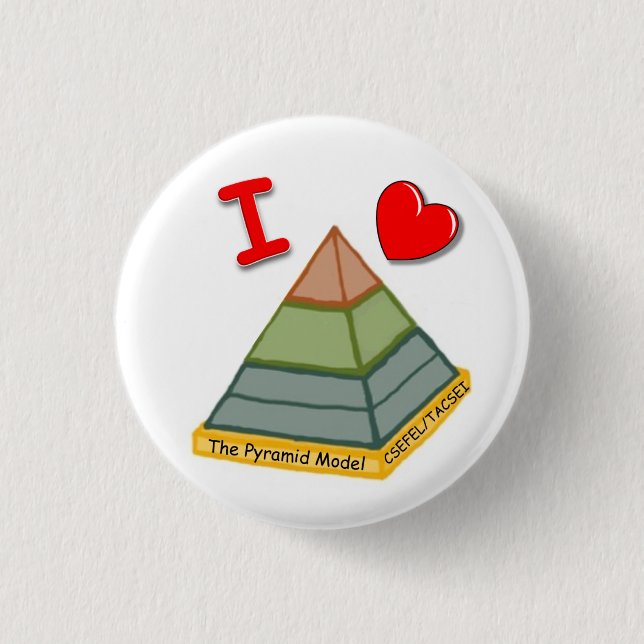 I Love the Pyramid Model! 3 Cm Round Badge (Front)
