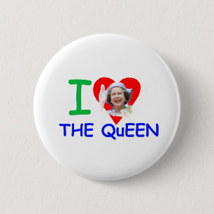 I love the Queen - Queen Elizabeth II 6 Cm Round Badge