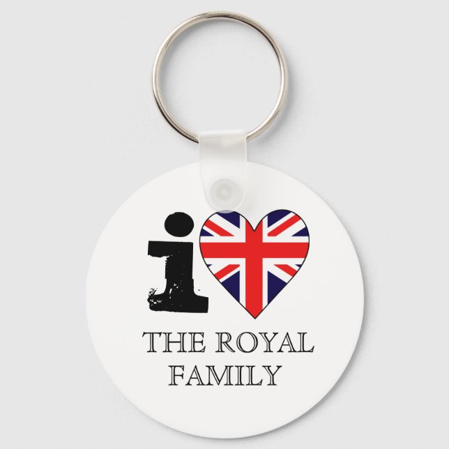 I Love the Royal Family Keychain (Front)
