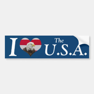 I Love the U.S.A. Bumper Sticker