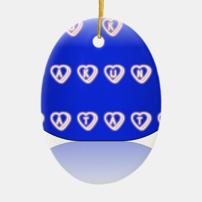 I love The United Kingdom Ceramic Ornament (Front)