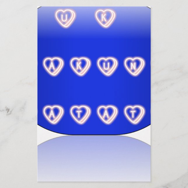 I Love The United Kingdom Stationery (Front)