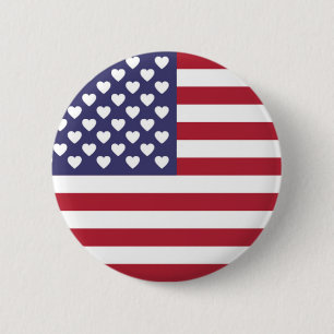 I LOVE THE UNITED STATES OF AMERICA 6 CM ROUND BADGE