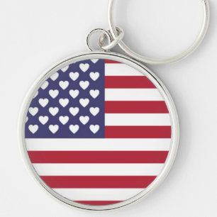 I LOVE THE UNITED STATES OF AMERICA KEY RING