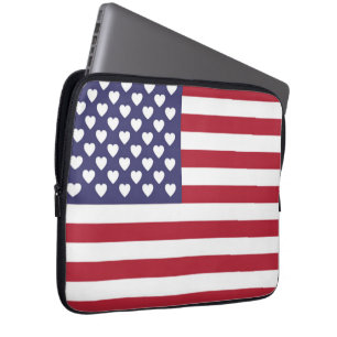 I LOVE THE UNITED STATES OF AMERICA LAPTOP SLEEVE