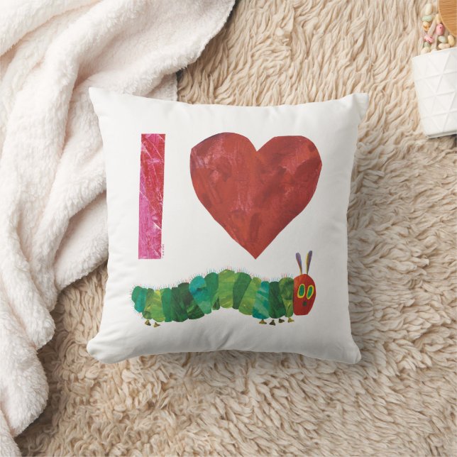 I Love The Very Hungry Caterpillar Cushion (Blanket)