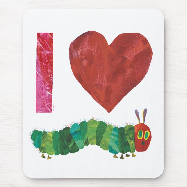 I Love The Very Hungry Caterpillar Mouse Pad (Front)