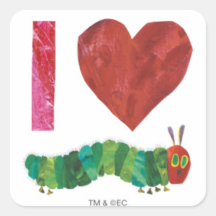 I Love The Very Hungry Caterpillar Square Sticker