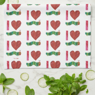 I Love The Very Hungry Caterpillar Tea Towel