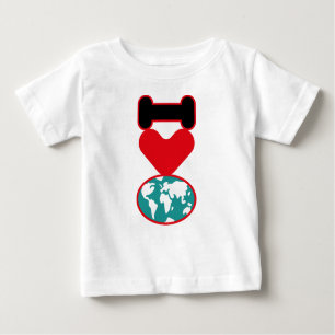 I LOVE THE WORLD BY MASANSER PIXELAT BABY T-Shirt